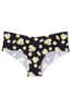 Victoria's Secret Black Falling Daisies No Show Cheeky Knickers