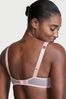 Victoria's Secret Purest Pink Bombshell Add 2 Cups Shine Strap Lace Push Up Bra