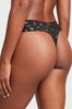 Victoria's Secret Black Cheers Smooth Thong Knickers