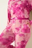 Victoria's Secret PINK Rose Tie Dye Pink Cosy Jogger Pyjama Bottoms