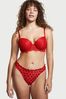 Victoria's Secret Red Ruffle Mesh Thong Knickers