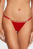 Victoria's Secret Lipstick Red Logo Embroidered Thong Icon Thong Knickers