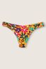 Victoria's Secret PINK Floral Yellow Cotton Thong Knicker