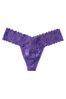 Victoria's Secret Purple Shock Lace Thong Panty