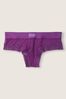 Victoria's Secret PINK Virtual Violet Purple Lace Logo Cheeky Knicker