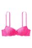 Victoria's Secret Neon Peony Pink Lace Lightly Lined Demi Bra