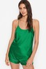 Victoria's Secret Rainforest Green Satin Racerback Cami Pyjama Top
