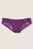 Victoria's Secret PINK Virtual Violet Purple Strappy Lace Logo Cheeky Knicker