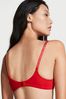 Victoria's Secret Lipstick Red Smooth Logo Strap Lightly Lined Non Wired T-Shirt Bra