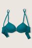 Victoria's Secret PINK Blue Coral Add 2 Cups Smooth Push Up T-Shirt Bra