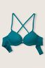 Victoria's Secret PINK Blue Coral Add 2 Cups Smooth Push Up T-Shirt Bra
