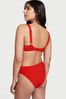 Victoria's Secret Flame Red Essential Ribbed High Rise Cheeky Swim Bottom