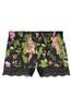 Victoria's Secret Black Botanical Satin Lace Trim Pyjama Short