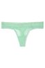 Victoria's Secret Modern Mint Green Mesh Cotton Logo Thong Panty
