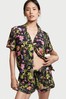 Victoria's Secret Black Botanical Modal Short Pyjamas