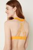 Victoria's Secret PINK Gold Yellow Lace Strappy Back Halterneck Bralette