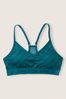 Victoria's Secret PINK Blue Coral Logo Lightly Lined Low Impact Sports Bra