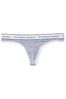 Victoria's Secret Heather Grey Cotton Logo Thong Panty