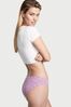 Victoria's Secret Stretch Cotton Lace-Trim Bikini Panty