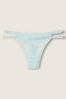 Victoria's Secret PINK Glass Blue Strappy Lace Thong Knicker
