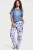 Victoria's Secret Cool Toile Cotton T-Shirt Long Pyjamas