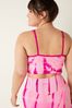 Victoria's Secret PINK Tie Dye Daisy Pink Seamless LightlyLined Scoop Neck Sports Crop