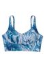 Victoria's Secret Blue Marble Swirl Smooth Strappy Back Non Wired Medium Impact Sports Bra