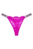 Victoria's Secret Very Fuchsia Pink Lace Shine Strap Thong Panty
