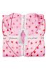 Victoria's Secret Flora Pink Ombre Hearts Satin Long Pyjamas