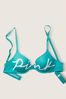 Victoria's Secret PINK Timeless Teal Logo Smooth Lightly Lined T-Shirt Bra