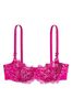 Victoria's Secret Wicked Rose Pink Lace Unlined Balcony Bra