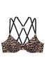 Victoria's Secret Brown Leopard Print Front Fastening Push Up Bra