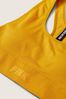 Victoria's Secret PINK Golden Mustard Yellow Seamless Lightly Lined Low Impact Racerback Sports Bra