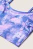 Victoria's Secret PINK Tie Dye Petal Purple Seamless Lightly Lined Low Impact Sport Crop Top