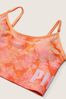 Victoria's Secret PINK Beige Tie Dye Nude Seamless Lightly Lined Low Impact Sport Crop Top