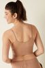 Victoria's Secret PINK Mocha Latte Nude Seamless Lightly Lined Low Impact Sports Bra