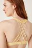 Victoria's Secret PINK Pale Yellow Lace Strappy Back Halterneck Bralette