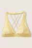 Victoria's Secret PINK Pale Yellow Lace Strappy Back Halterneck Bralette