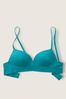 Victoria's Secret PINK Timeless Teal Aqua Smooth Non Wired Push Up T-Shirt Bra