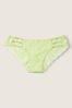 Victoria's Secret PINK Icy Lime Green Strappy Lace Logo Cheeky Knickers