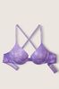 Victoria's Secret PINK Tie Dye Chalk Violet Purple Smooth Push Up T-Shirt Bra