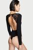 Victoria's Secret Black Open Back Modal Bodysuit