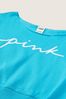 Victoria's Secret PINK Neon Scuba Script Logo Everyday Lounge Off The Shoulder Sweatshirt