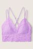 Victoria's Secret PINK Petal Purple Lace Strappy Back Longline Bralette