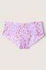 Victoria's Secret PINK Purple Petal Floral NoShow Lace Trim Hipster Knickers
