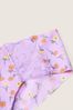 Victoria's Secret PINK Purple Petal Floral NoShow Lace Trim Hipster Knickers