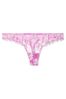Victoria's Secret Pink Floral Embroidery Floral Embroidered Thong Knickers