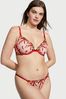 Victoria's Secret Fiery Embroidery Chili Pepper Embroidery Thong Knickers