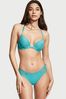 Victoria's Secret Waterpark Blue Lace No Show Thong Knickers