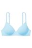 Victoria's Secret Breaker Blue Smooth Logo Strap Lightly Lined Non Wired T-Shirt Bra